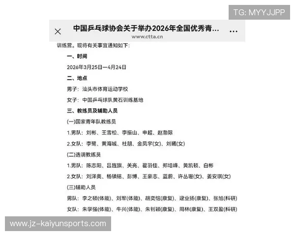 2026年羽毛球全国青训练营优秀营员国家训练名单第114轮更新公布，羽毛球国家集训队名单